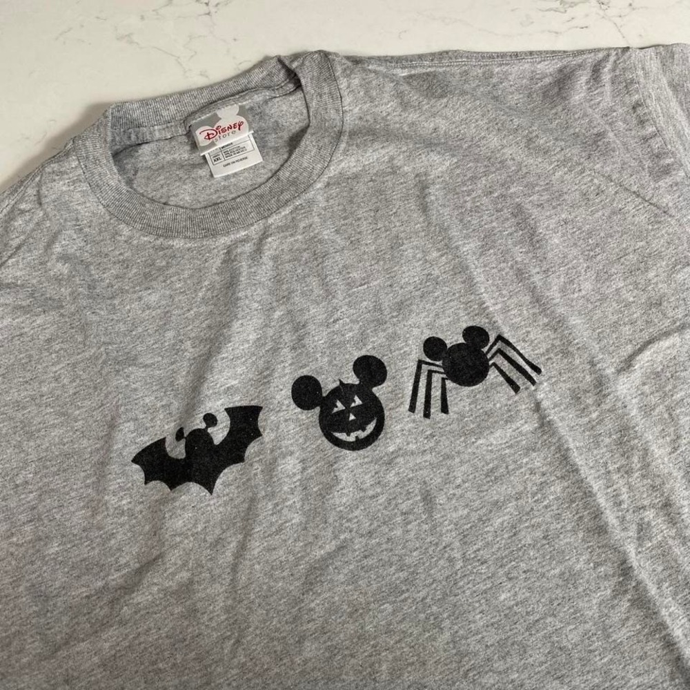 Vintage Disney Store Halloween Mickey‎ Icons T-Shirt XXL Gray